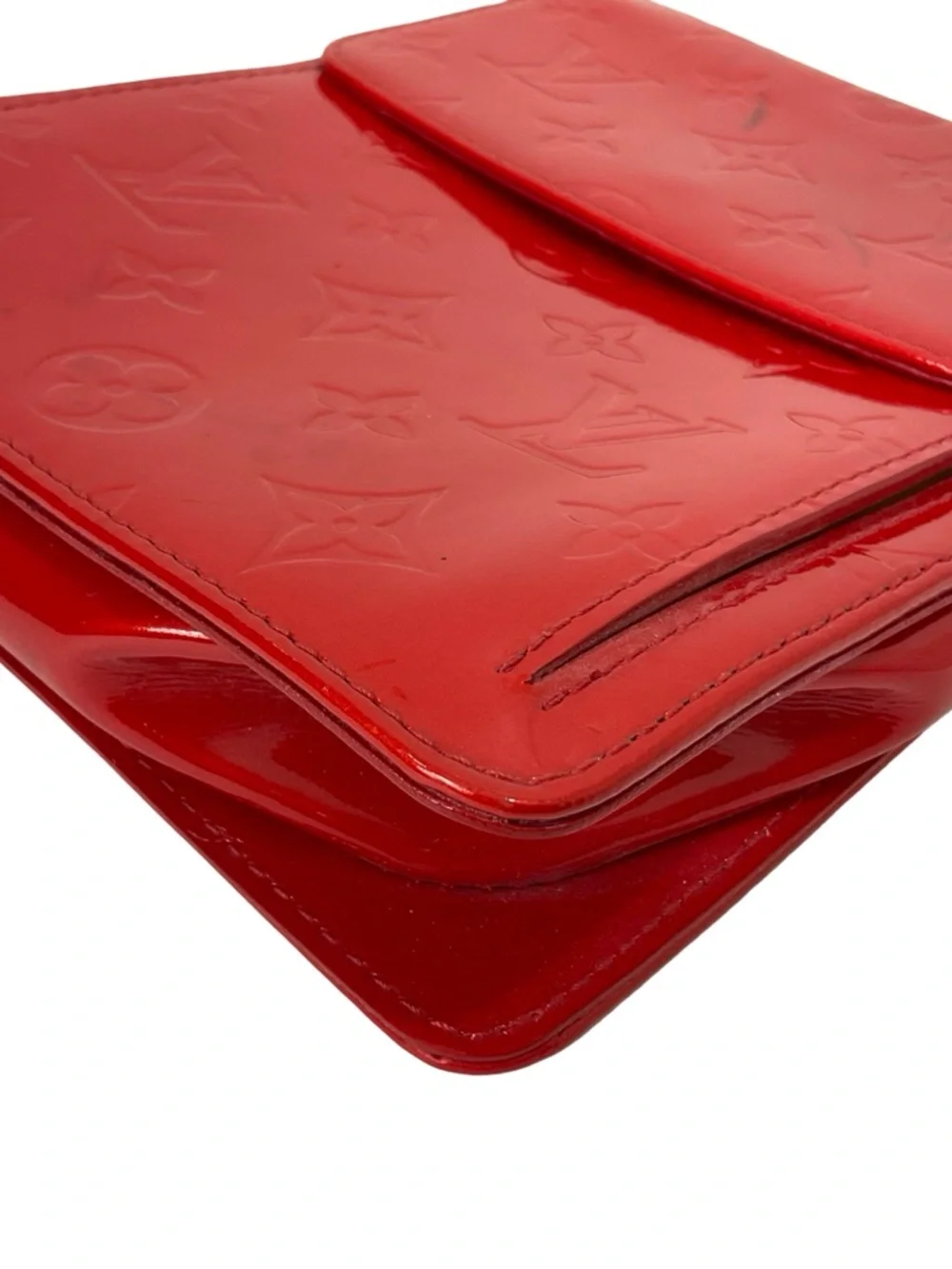 Louis Vuitton Red Monogram Vernis Mott Pochette - Picture 6 of 16